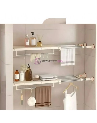 Регулируем рафт за съхранение телескопичен с вендузи прибиращ се 50-80см